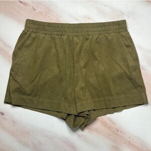 Faux suede stretch shorts